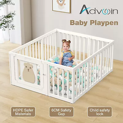 Baby Playpen Kids Safety Gate Toddler Fence Play Yard Activity Center Adjustable • $139.90