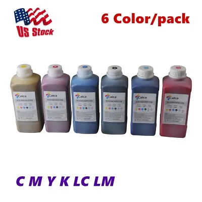 USA 6 Color Calca Compatible Roland ECO Solvent Ink C M Y K LC LM • $191.70