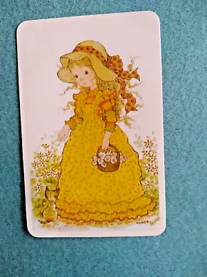 $2 • Buy SWAP CARD - Girl In Yellow Dress, Sarah Kay, Retro, Junk Journal, Card Topper