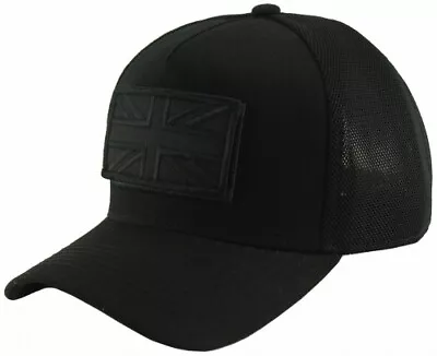 Royal Stallion Union Jack Embossed Mesh Snapback Baseball Cap • £16.99