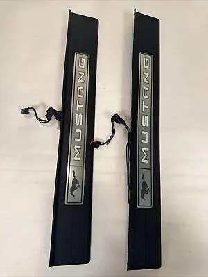 2015-2023 Ford Mustang GT EcoBoost Illuminated Lighted Door Sill Plates Pair OEM • $55