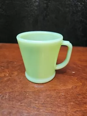 Fire King Jadite Jadeite D Handle OvenWare Coffee Mug Green Depression Glass Cup • $21.99