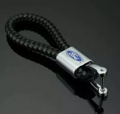 £4.24 • Buy ✅ Ford ✅leather ✅braided Metal Chrome Keyring Key Chain Fob Logo Gift Uk