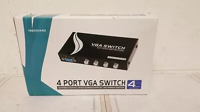 4x1 Bi-Directional 4 Port VGA SVGA HD15 Video Switch Switcher Selector NEW • $14.90