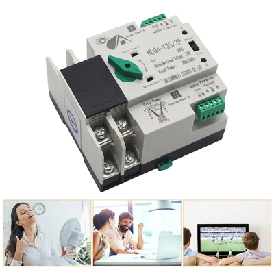 £24.76 • Buy 2P 100A Dual Power Automatic Transfer Switch Generator Changeover Switch 230V