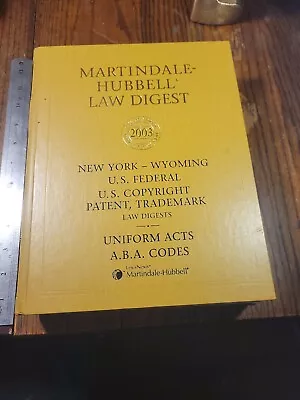 Martindale-Hubbell Law Digest 2003 • $18