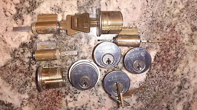 LOT Locksmith US Lock Restricted Mortise Cylinder(6) And KIK Cylinders(3) W/Keys • $99