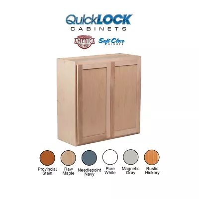 Quicklock RTA (Ready-to-Assemble) Double Door Wall Kitchen Cabinets • $414.99