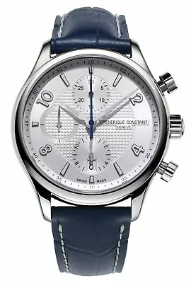 Frederique Constant Runabout Chronograph Steel Leather Mens Watch FC-392RMS5B6 • $1799