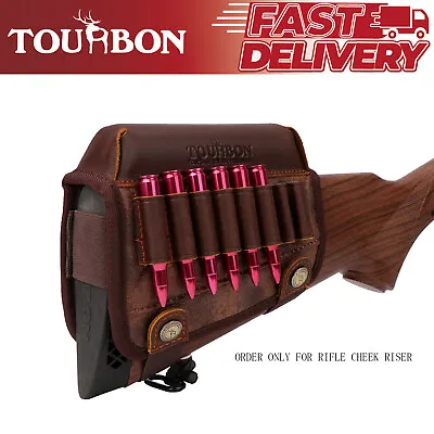 TOURBON Shooting Rifle Buttstock Cheek Riser Rest Sight Adjusted W/8 Ammo Holder • $26.99