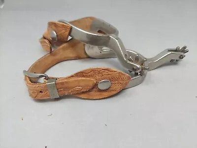 Vintage Pair Of NORTH & JUDD Anchor - Western Cowboy Spurs With New Leather • $69.50