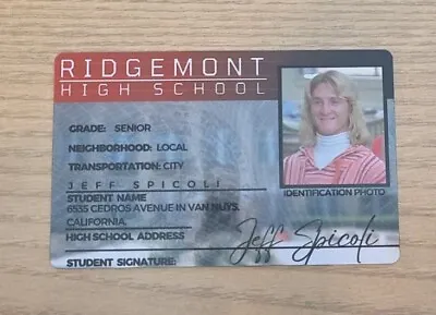 Jeff Spicoli Fast Times At Ridgemont High Novelty ID License • $6.50