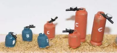 6 Calor Gas Cylinders F122 UNPAINTED OO Scale Langley Models Kit 1/76 Scenery • £7.82