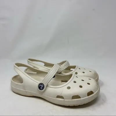 £16.18 • Buy Crocs Women’s White Shayna Slingback Flats Size 7