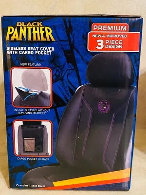 2 Marvel Black Panther Premium Sideless Seat Covers • $33.99