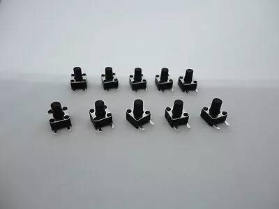 10 Pcs Pack 4.5x4.5x6mm Momentary Push Micro Button Tactile Switch Side 2 Pins • $10.82