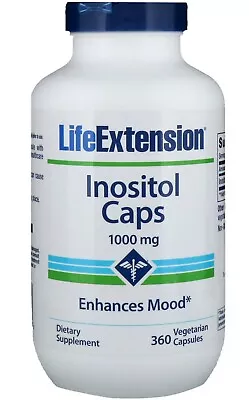 Life Extension - Inositol Caps 1000 Mg   -  360 Vcaps    Free UK P&P • £63.90