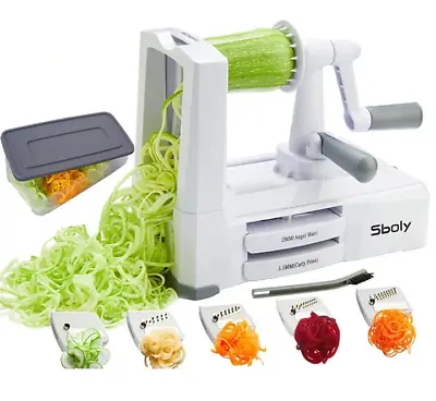 Sboly Vegetable Slicer Spiralizer 5 Blades Zucchini Noodle Pasta Spaghetti Maker • £10.95