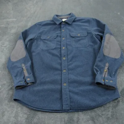 LL Bean Jacket Mens Large Blue Elbow Pads Coat Barn Chore Field Heavy • $24.99