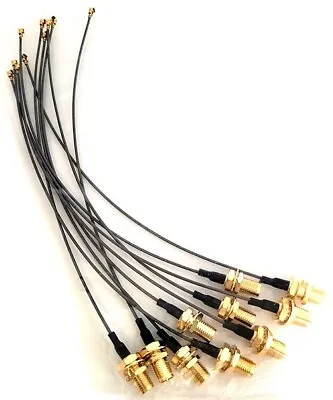 RF Coaxial Cable Assembly RP-SMA Jack To U.FL Plug RN-UFL-SMA6 50Ω (1 Bag Of 10) • $20