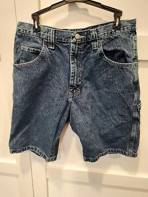 Wrangler Shorts Mens 32 M Medium Blue Carpenters Denim  • $7.99