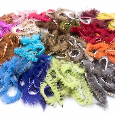 BLACK BARRED RABBIT STRIPS - Hareline Fly & Jig Tying Zonker Fur 20+ Colors NEW! • $5.99