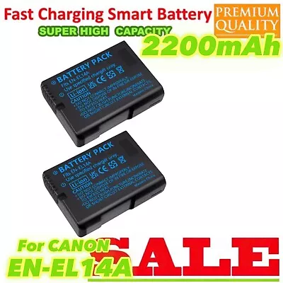 2x  For Nikon EN-EL14 Battery EN-EL14a D3100 D3200 D3300 D5100 Coolpix P7000 DF • $43.66