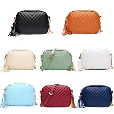 £12.11 • Buy Womens Ladies Quilted Chain Strap Bag Party Casual Shoulder Cross Body Handbag