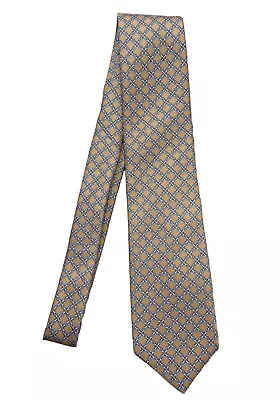 NWT Brooks Brothers “346” Orange Chain Link Pure Silk Tie Necktie • $15