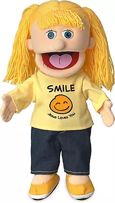 14  Smile Jesus Loves You Peach Girl Christian Ministry Hand Puppet • $48.99