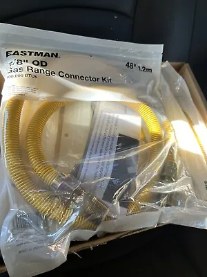 Eastman Gas Connector Kit 48  Yellow Coated Stainless Steel 5/8” OD Flexible • $18.99