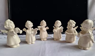 Goebel White Porcelain 6 Angel Cherub Figurines With Instrument W Germany • $30