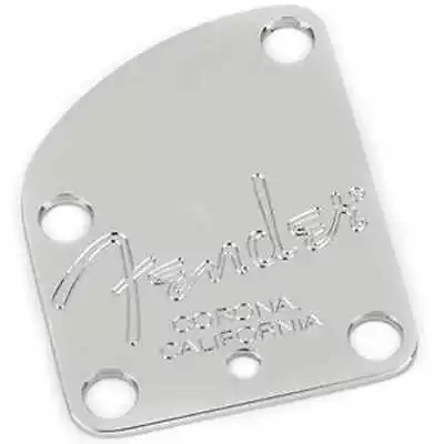 Neck Plate Fender Deluxe - 0059209049 - Chrome - For Guitar Bass • $68.53