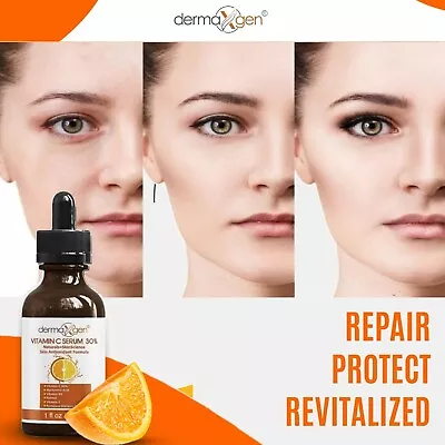 Dermaxgen® PURE Vitamin C 30% + Retinol + B3 + Hyaluronic Acid ANTI-AGING SERUM • $36.95