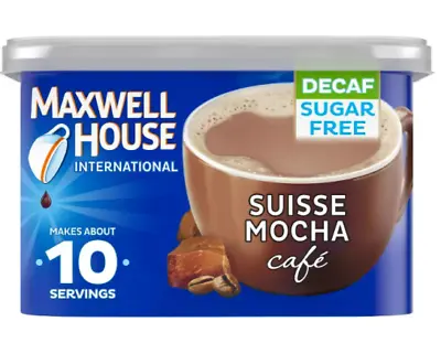 Maxwell House Decaf Suisse Mocha Instant Coffee International Cafe Pack Of 4 • $38.69