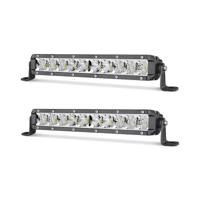 For Polaris Ranger XP Bumper UTV Bumper Grill 2x 10Inch Slim LED Work Light Bar • $59.98