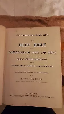 The Illustrated National Holy Bible: With The Commentaries Of Scott And Henry • £30