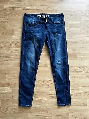 VIP Jeans Straight Leg Denim Blue Pants Preppy Size 9/10 Women • $14.99