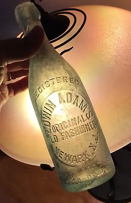 $3.99 • Buy Old Newark NJ Blob Top Beer Soda Bottle Edwin Adams Original Old Fashion 1800s