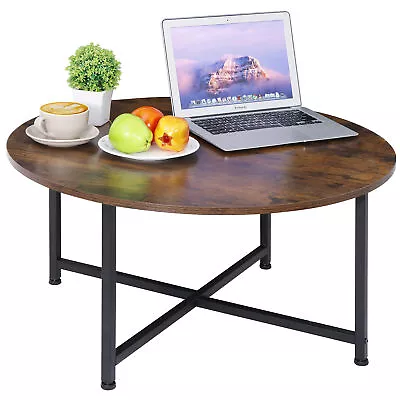 Round Safe Durable Coffee Table 31.5  Sturdy For Living Room Modern Dining Table • $48.58