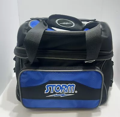 Storm Deluxe Flip Single Tote Black 1 Ball Bowling Bag Blue And Black • $22.99