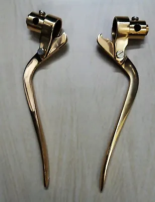 Custom Chopper Bobber Vintage Harley Brass Inverted Brake & Clutch Levers 1  • $40