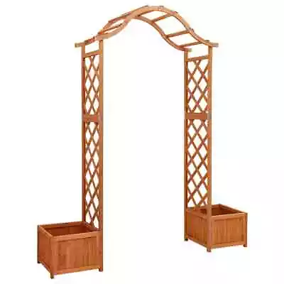 80'' Wooden Raised Garden Bed Pergola Planter Box With Trellis Arbour Patio Arch • $243.49