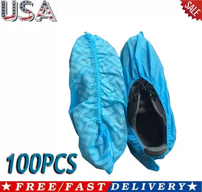 100pcs Shoe Covers Disposable Fabric Boot Covers Non-Slip Protectors Outdoor • $18.39