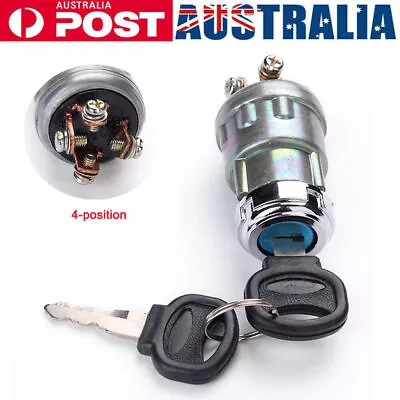 Universal Ignition Starter Switch 4-Position With 2 Key For Car Tractor Trailer • $13.67