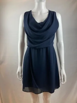 £7.50 • Buy WalG Dark Blue Dress Size M Cowl Neck Short