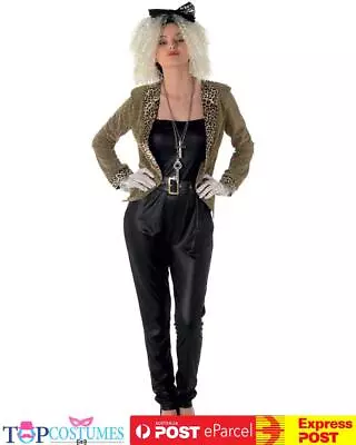Pop Diva 80s Wild Child Diva Madonna Suit Fancy Dress Rock Costume Outfit • $54.50