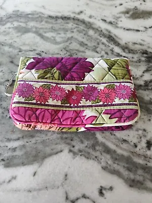 NEW VERA BRADLEY Hello DAHLIA! Quilted ONE FOR THE MONEY Wallet • $19.99