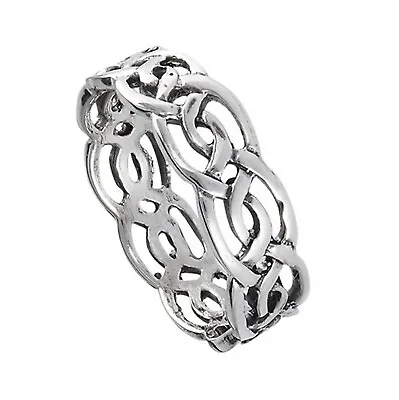 Norse Knot Ring 925 Sterling Silver Infinity Viking Band 6mm Womens Mens • $19.99