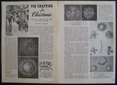 CHRISTMAS Ornaments 1948 How-To PLANS From Tin Cans Metal Craft • $5.99
